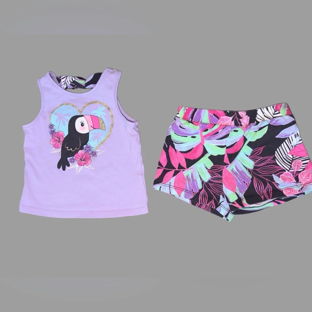 Toddler Girl Tropical Summer Bundle | 12-18 Months | 8 Pieces | Like New - Picture 7 of 11